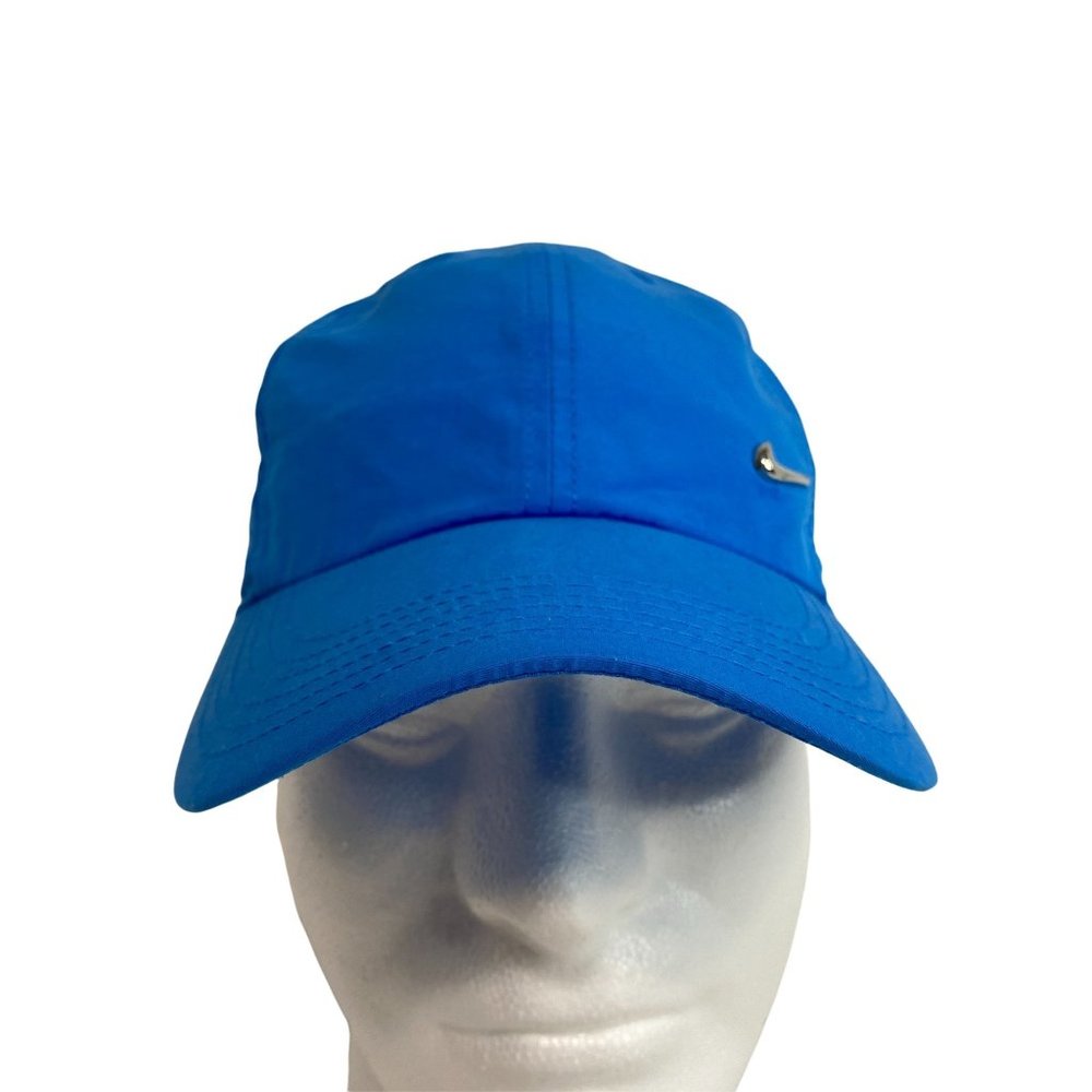 Nike S1ze Heritage86 Hat Blue Youth Metallic Logo Strapback Cap